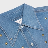 CAMISA DE DENIM DE ALGODÓN - ÍNDIGO SUAVE -  - 2 | CELINE