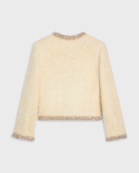 embroidered chelsea jacket IN silk natté - CHARDONNAY -  - 2 | CELINE
