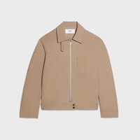 jacket IN COTTON CLOTH - ASH BEIGE -  - 1 | CELINE