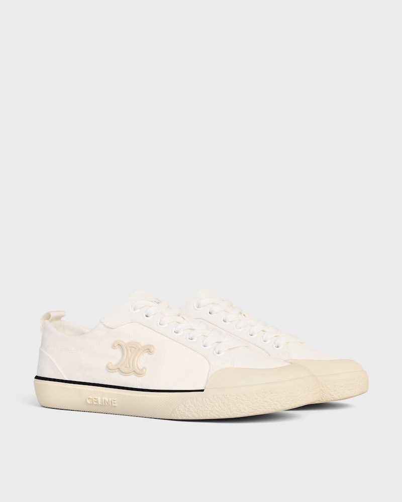 ALAN SNEAKER WITH TRIOMPHE IN Canvas - OPTIC WHITE -  - 1 | CELINE