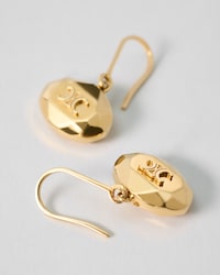 TRIOMPHE FACET EARRINGS IN BRASS WITH GOLD FINISH - GOLD - GIFTS FOR HER - 2 | CELINE
