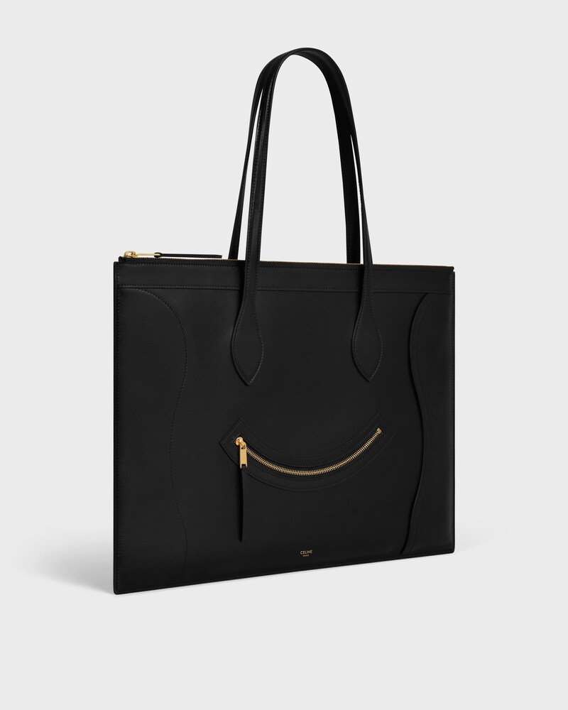 LUGGAGE PLANO DE PIEL DE BECERRO BRILLANTE - NEGRO - BOLSOS TOTE - 1 | CELINE
