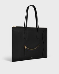 FLAT LUGGAGE IN GLOSSY CALFSKIN - BLACK - TOTE BAGS - 2 | CELINE