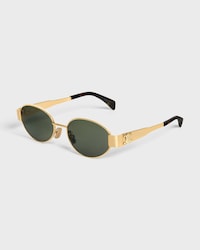 Triomphe Metal 01 sunglasses in Metal - GOLD / GREEN -  - 2 | CELINE
