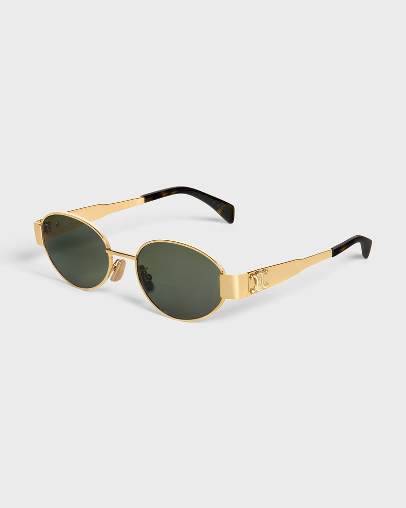 Gafas de sol Triomphe Metal&nbsp;01 de metal - DORADO&nbsp;/&nbsp;VERDE -  - 1 | CELINE