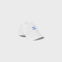 triomphe richelieu cap IN light cotton twill - WHITE -  - 1 | CELINE