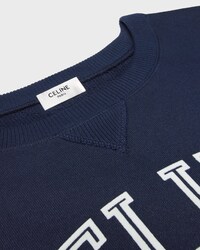 loose sweatshirt IN cotton fleece - NAVY/OFF WHITE -  - 2 | CELINE