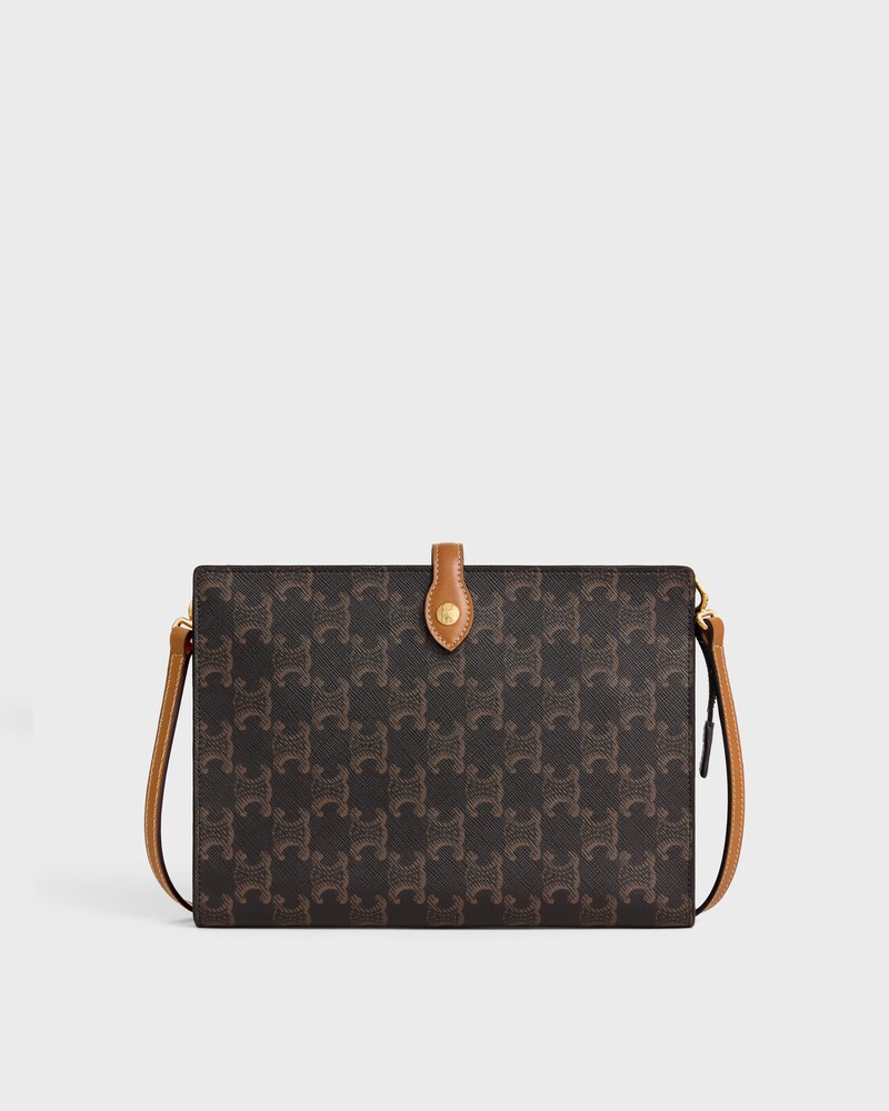 SAC notebook petit modèle EN TOILE TRIOMPHE ET VEAU NATUREL - MIEL - SACS À MAIN - 1 | CELINE