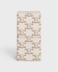 Estuche para 1 perfume de 100 ml de lona Triomphe y piel de becerro - BLANCO - CELINE MAISON - 1 | CELINE