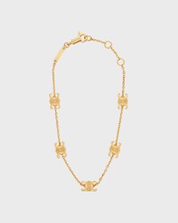 Triomphe Mini Triomphe Bracelet in Brass with Gold Finish - GOLD -  - 1 | CELINE