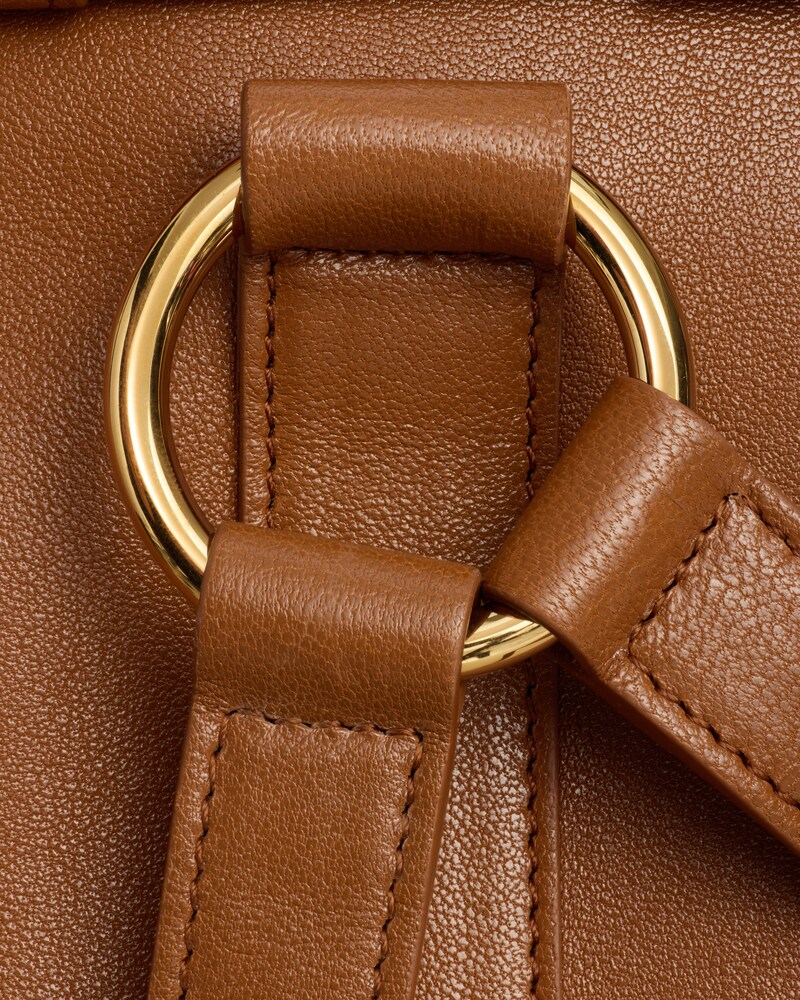 BIG BACKPACK SOFT TRIOMPHE IN SUPPLE SHINY LAMBSKIN - SOFT TAN - BACKPACKS - 1 | CELINE
