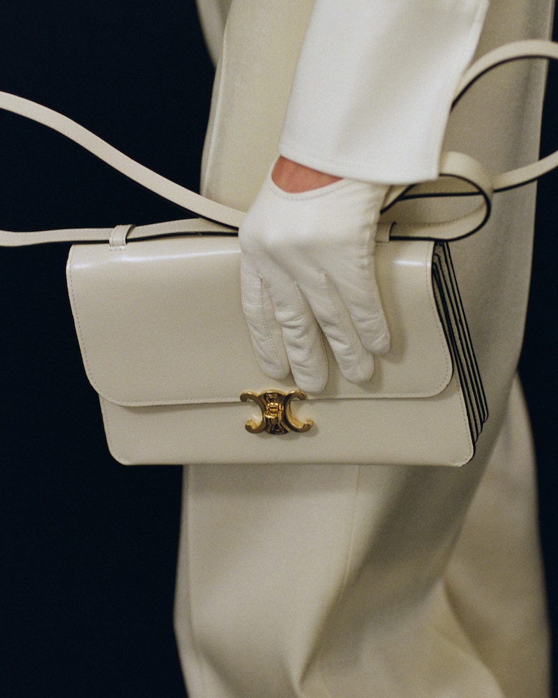 LE 17 IN CALFSKIN - CREAMY WHITE / BLACK - LE 17 - 1 | CELINE