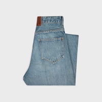 Boyfriend Jeans 001 aus Baumwolldenim - VIVIENNE GLASS + PATCH BROWN D -  - 2 | CELINE