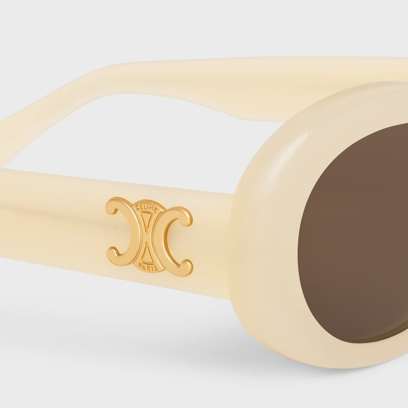 แว่นกันแดด Triomphe 01 อะซิเตท - สีมิลค์กี้ไลท์ออเรนจ์ -  - 1 | CELINE