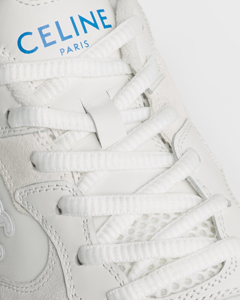 RUNNER SNEAKER IN CALFSKIN, SUEDE CALFSKIN AND MESH - OPTIC WHITE -  - 1 | CELINE