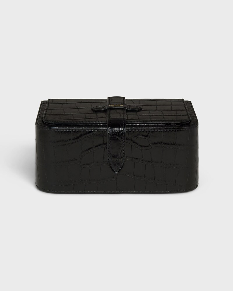 Grande estojo para joias em crocodilo - PRETO - LIFESTYLE - 1 | CELINE