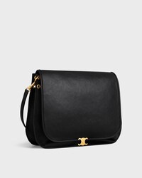 SOFT TRIOMPHE BESACE  IN SUPPLE SHINY LAMBSKIN - BLACK - TOTE BAGS - 2 | CELINE