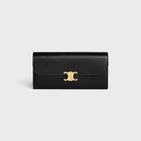 LARGE WALLET TRIOMPHE IN Shiny calfskin - BLACK - THE TRIOMPHE BAG - 1 | CELINE