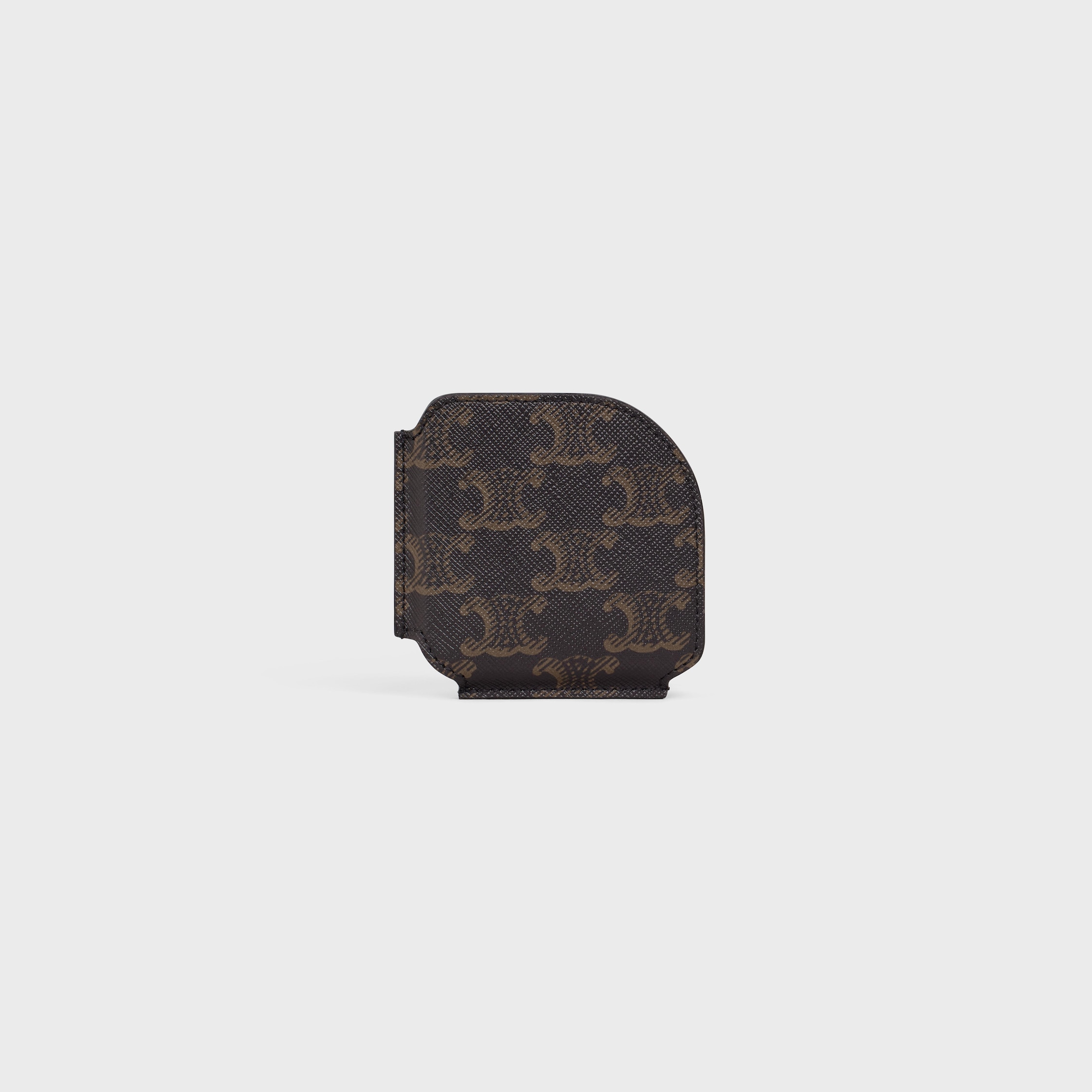 セリーヌ トリオンフ ポケットミラー 4G3372DPH Pocket Mirror in Triomphe Canvas Case - BLACK / TAN | CELINE
