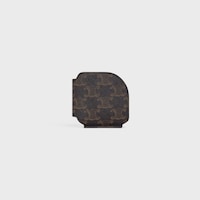 Pocket Mirror in Triomphe Canvas Case - BLACK / TAN - TRAVEL - 2 | CELINE