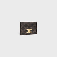 PORTE-CARTES TRIOMPHE Toile Triomphe - TAN - GIFT FINDER - 2 | CELINE