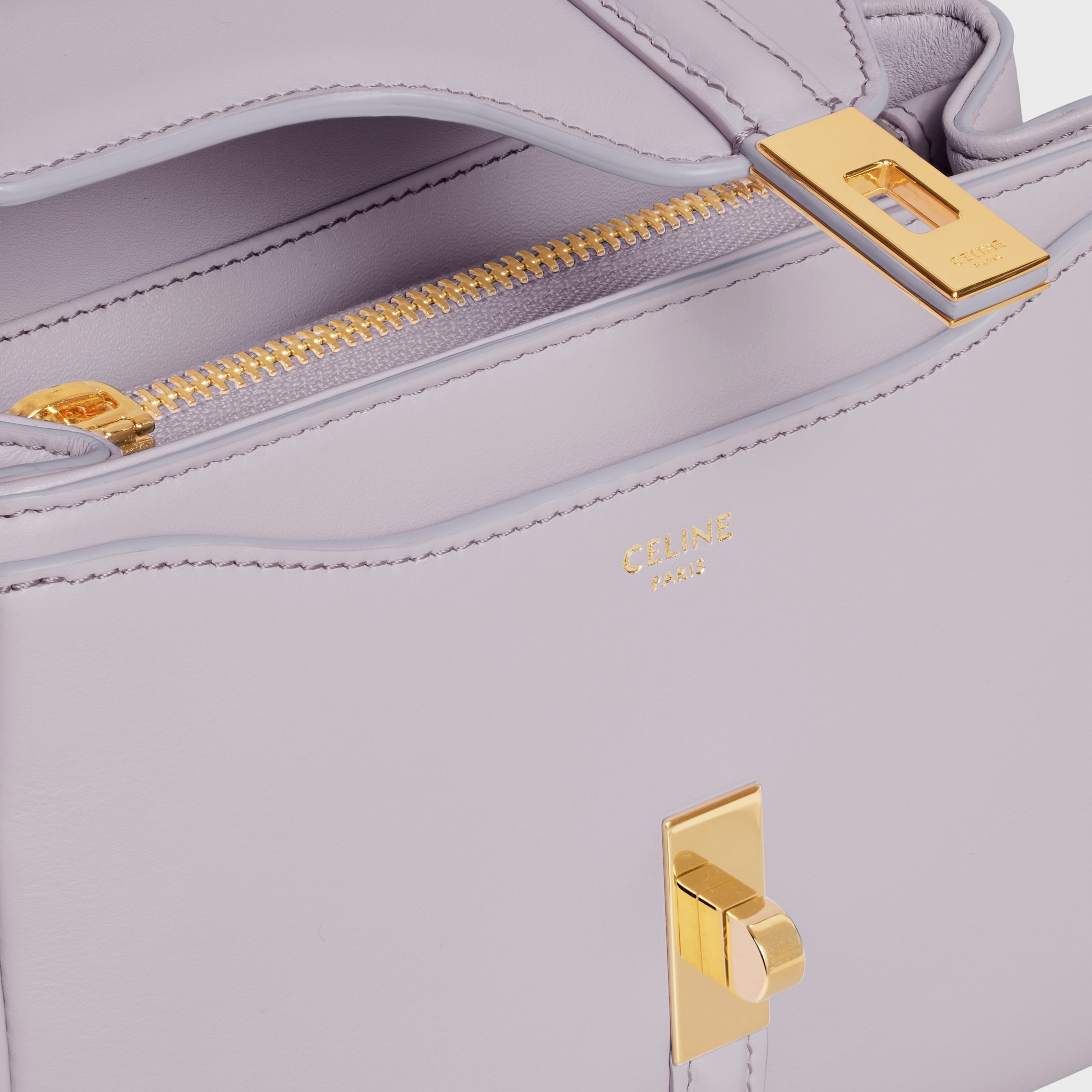 MINI 16 in satinated calfskin - LIGHT LILAC | CELINE