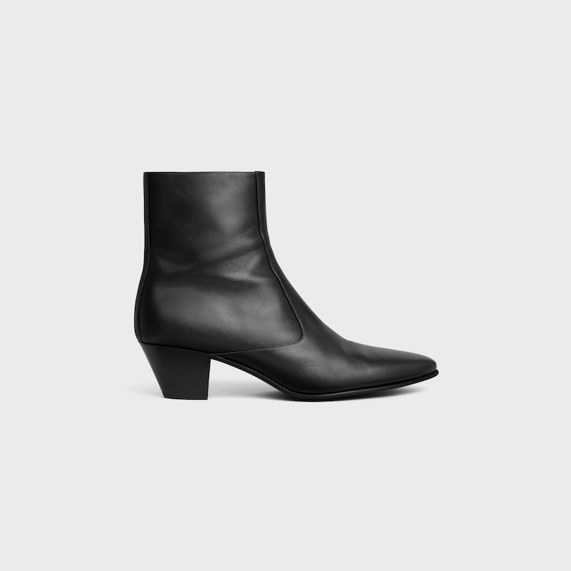 HECTOR ZIPPED BOOT IN CALFSKIN - BLACK -  - 1 | CELINE