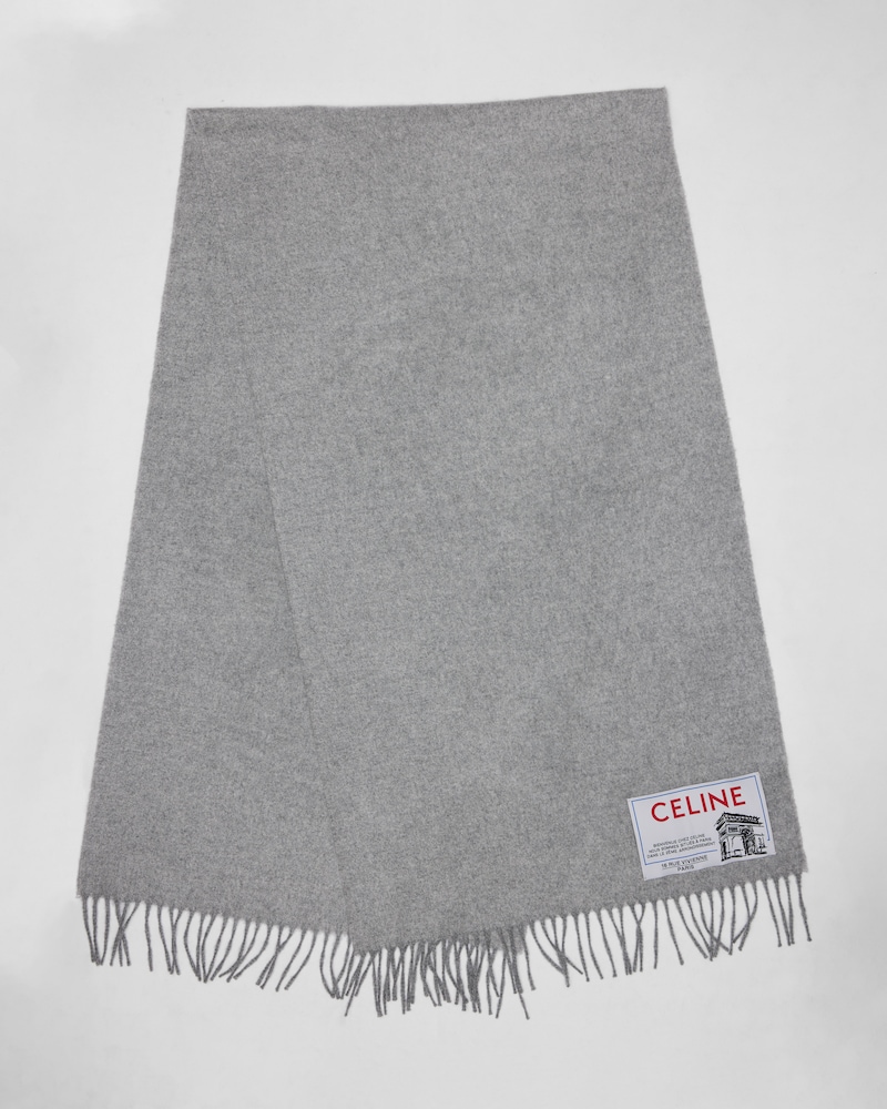 scarf IN cashmere wool - MEDIUM GREY -  - 1 | CELINE