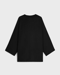 coat IN DOUBLE FACE CASHMERE - BLACK -  - 2 | CELINE
