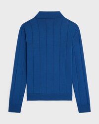 polo IN FINE SILK AND COTTON - BLUE -  - 2 | CELINE