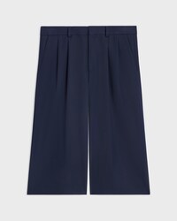 bermudas IN cotton and wool gabardine - NAVY -  - 1 | CELINE