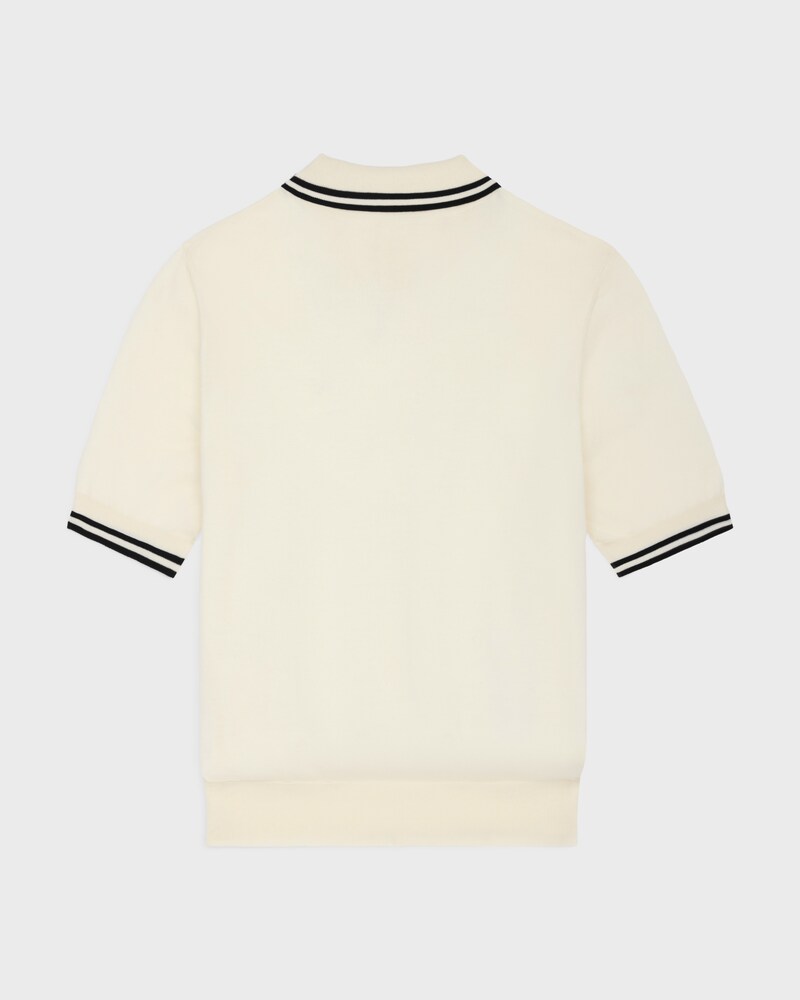 Polo triomphe coton fin - ECRU/BLACK -  - 1 | CELINE