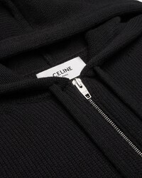 pull capuche triomphe laine cachemire - NOIR/BLANC -  - 2 | CELINE