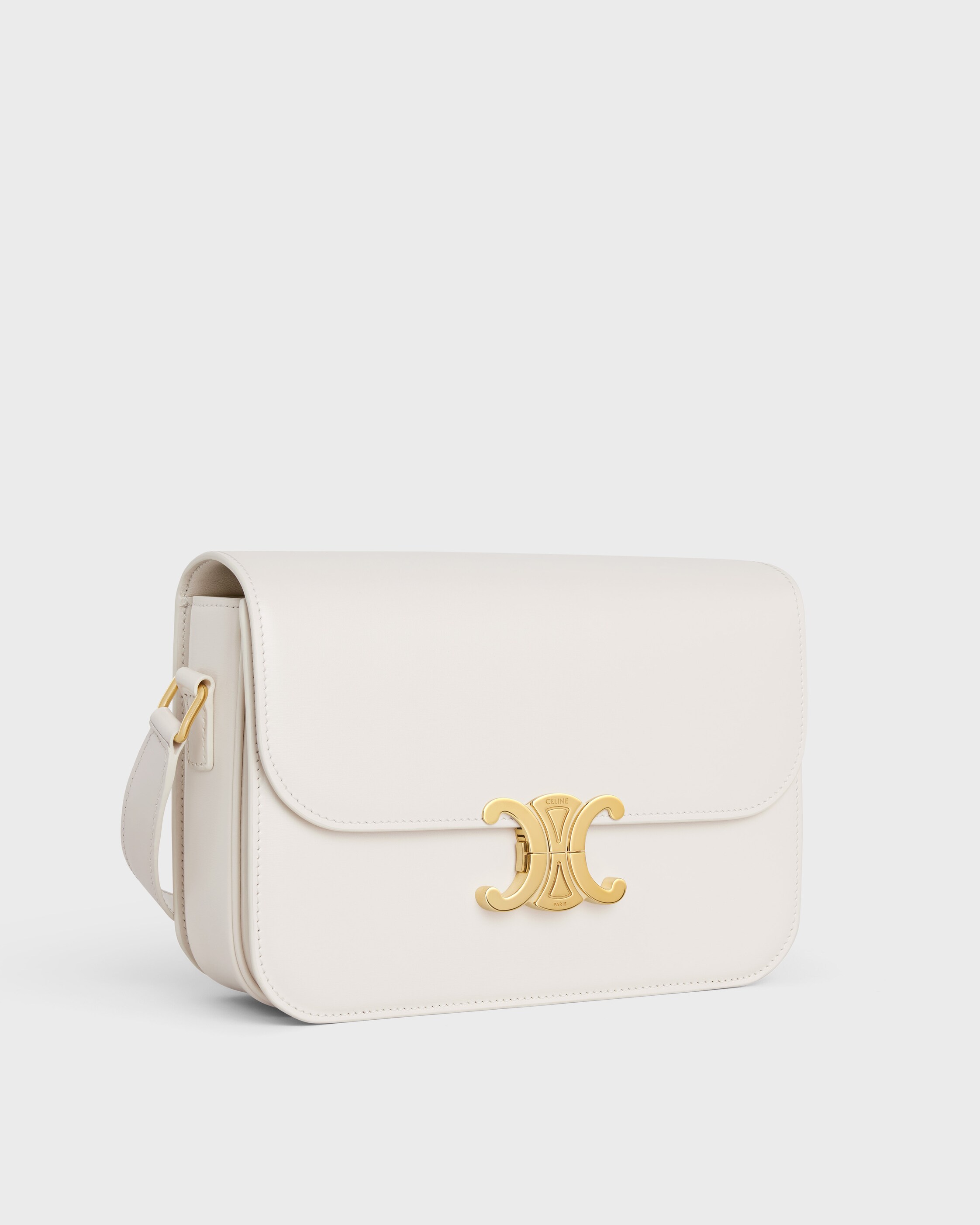 CLASSIQUE TRIOMPHE BAG IN shiny calfskin - RICE | CELINE