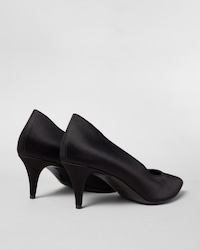 MIDI PUMP EM CETIM - PRETO - - 2 | CELINE