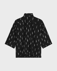 top lavallière crêpe de chine - NOIR/CRAIE -  - 1 | CELINE