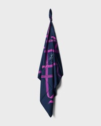 square IN silk twill - NAVY/FUCHSIA/WHITE -  - 2 | CELINE
