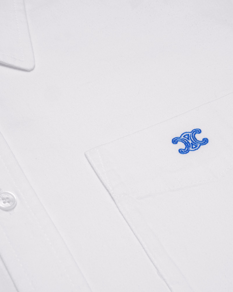 shirt IN COTTON DENIM - WHITE DENIM LIGHT STONE WASH -  - 1 | CELINE