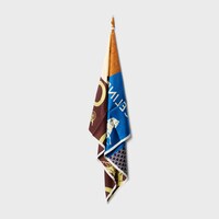 square IN HERITAGE PATCHWORK SILK TWILL - VANILLA/BRIGHT BLUE/BROWN -  - 2 | CELINE