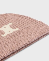 triomphe beanie in seamless cashmere - NUTMEG -  - 2 | CELINE
