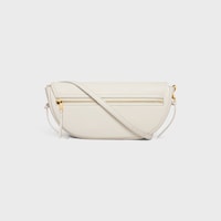 LITTLE HALFMOON SOFT TRIOMPHE IN SUPPLE SHINY LAMBSKIN - WHITE COTTON - SOFT TRIOMPHE - 2 | CELINE