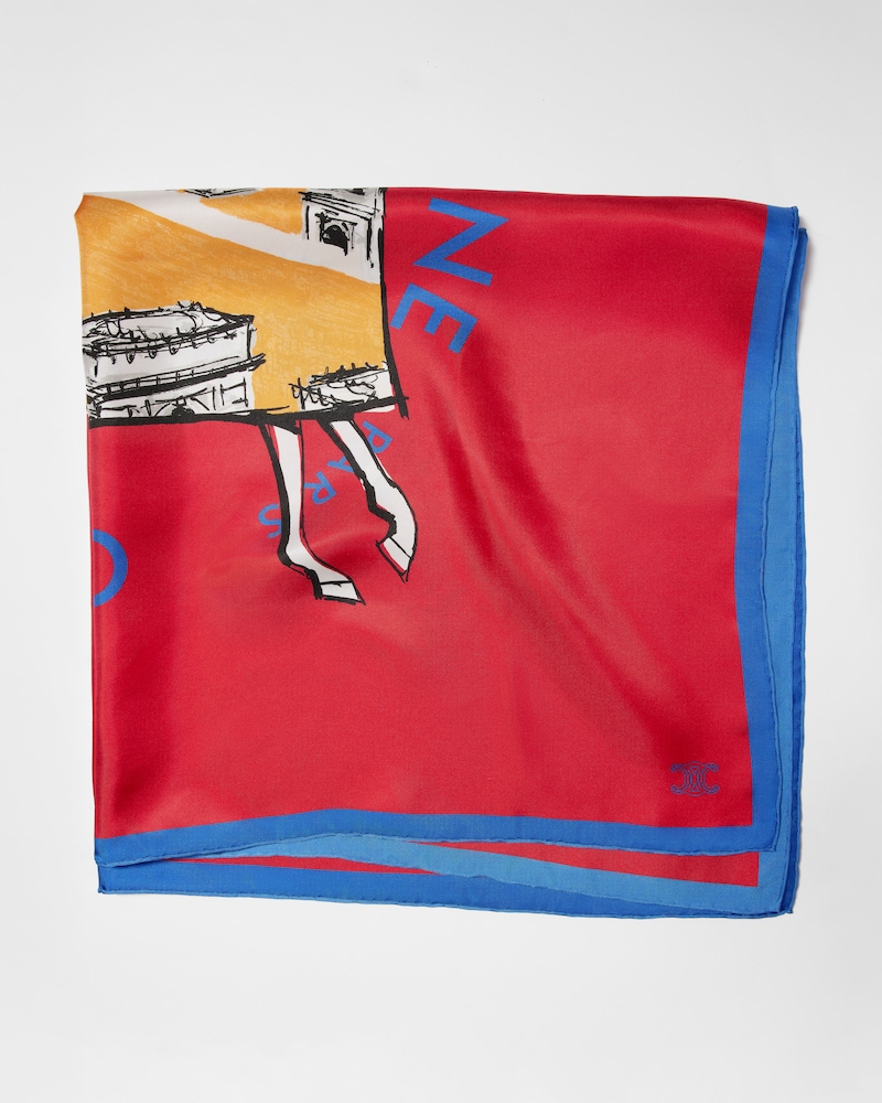FULAR TURNOUT, 90 - NARANJA/ROJO/AZUL -  - 1 | CELINE