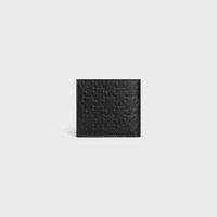 Bi-fold Wallet IN Calfskin with triomphe embossed - BLACK - WALLETS - 2 | CELINE