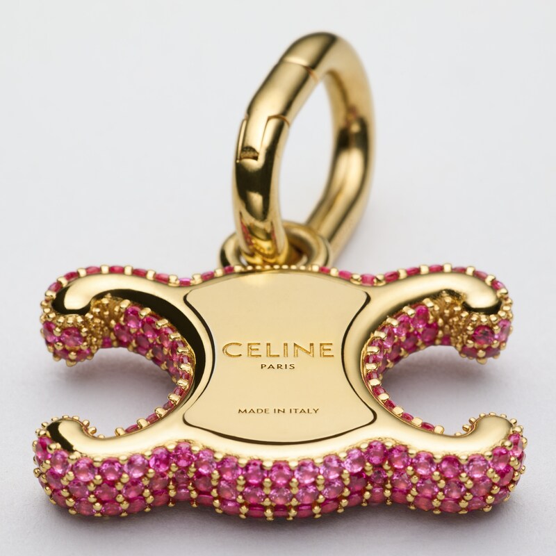 TRIOMPHE CHARMS EN STRASS ET LAITON RHODIÉ - Rose / Doré - CHARMS - 1 | CELINE