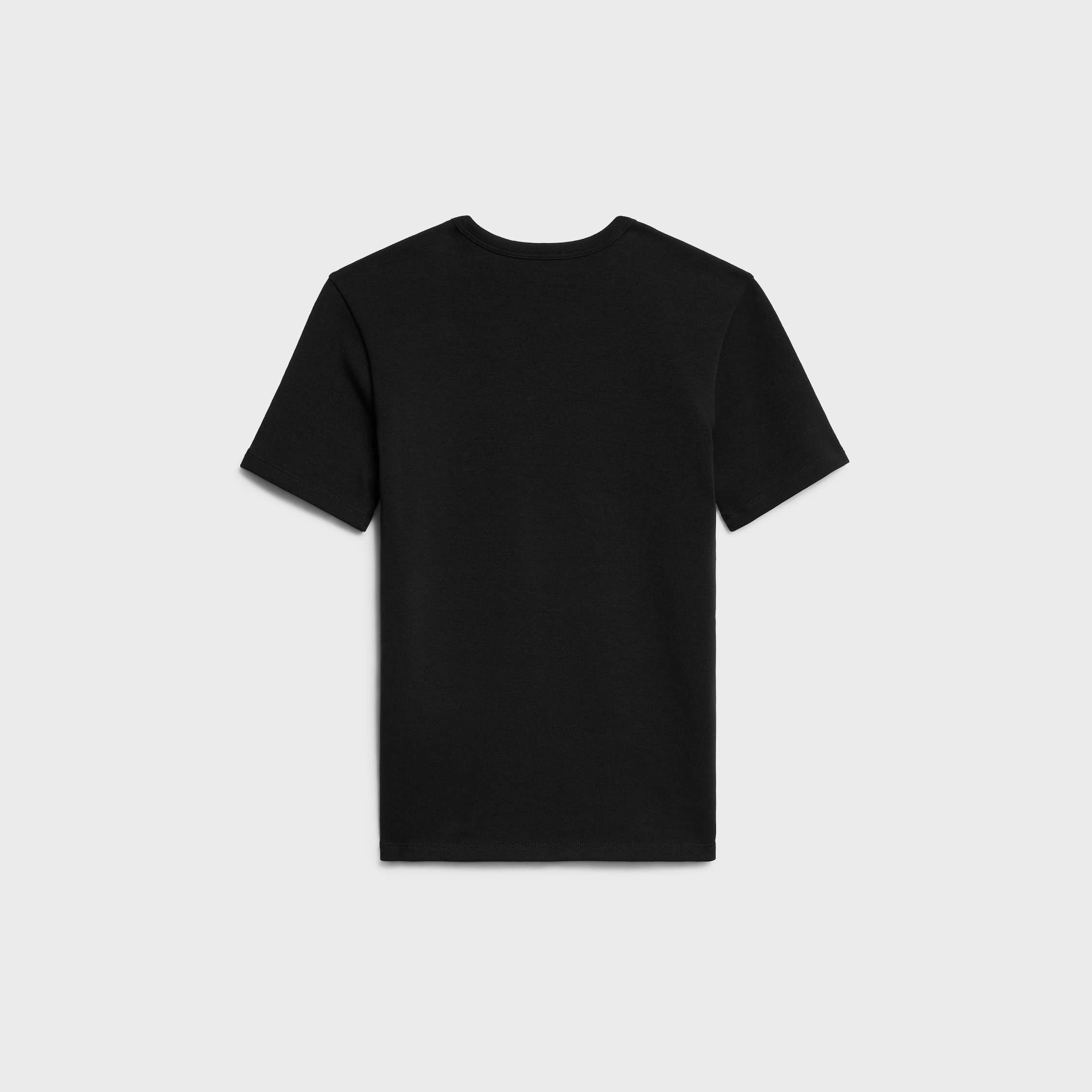 triomphe t-shirt IN RIBBED COTTON JERSEY - BLACK / WHITE | CELINE