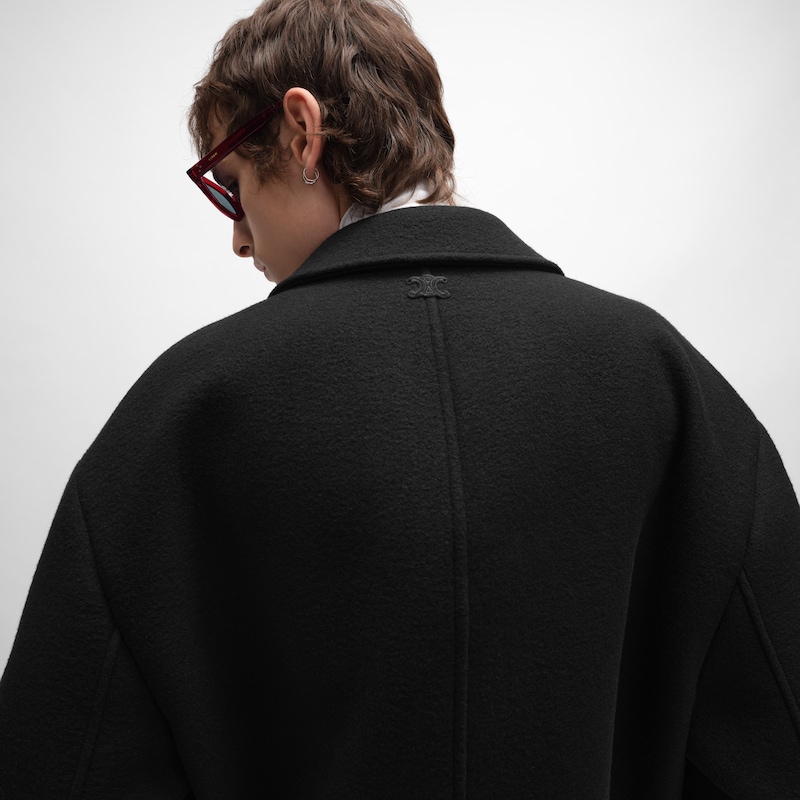 jacket IN DOUBLE-FACE WOOL FELT - BLACK -  - 1 | CELINE