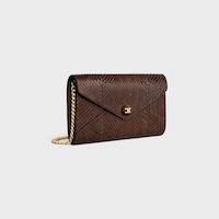 POCHETTE ENVELOPPE AVEC CHAÎNE Python - HICKORY - MINI SACS - 2 | CELINE