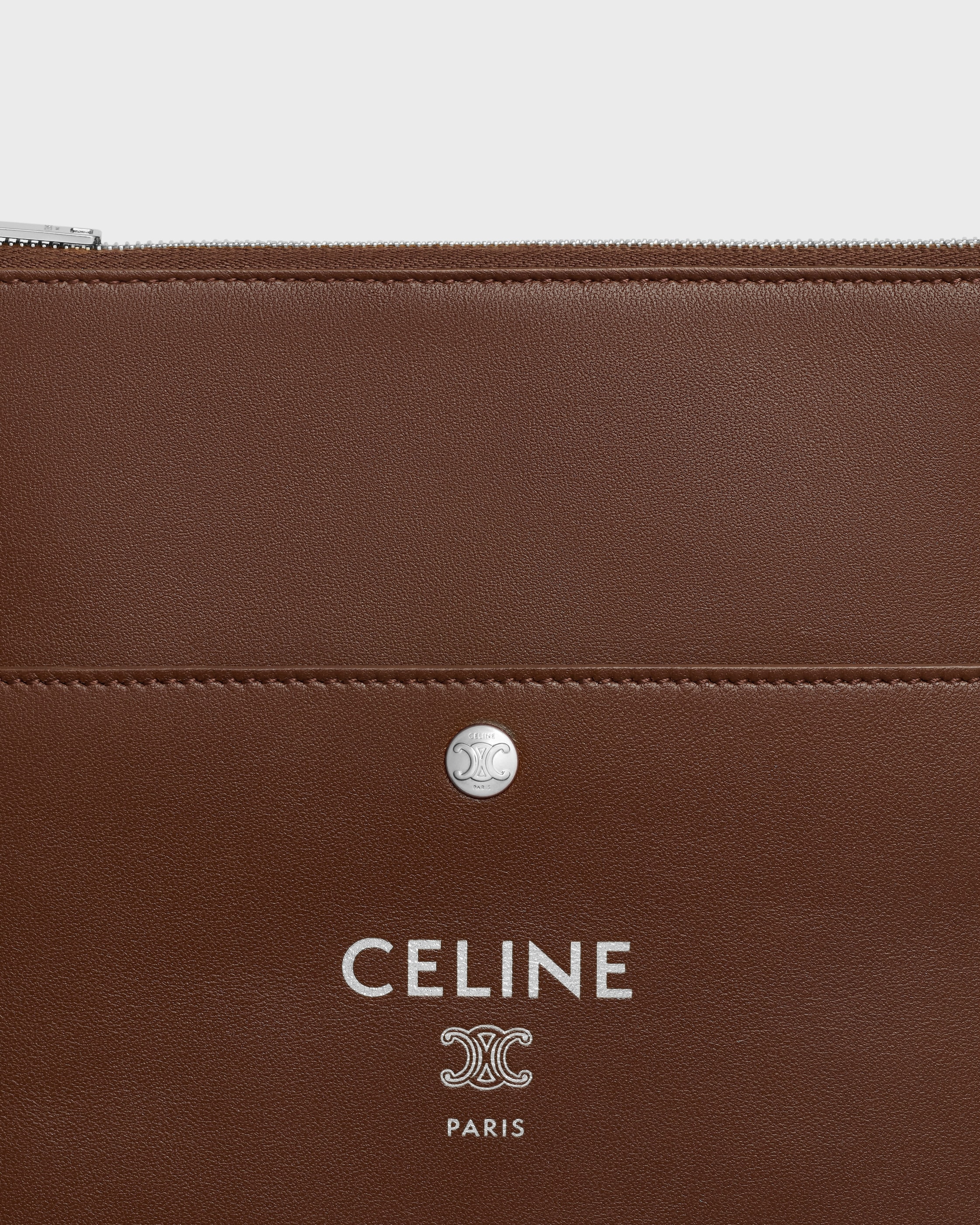 SHARP POUCH TAKE AWAY IN SMOOTH LAMBSKIN - CHOCOLATE | CELINE