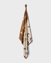 square IN silk twill - OFFWHITE/CAMEL -  - 2 | CELINE