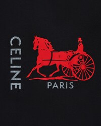 double layers t-shirt IN FINE COTTON JERSEY - BLACK/RED/WHITE -  - 2 | CELINE